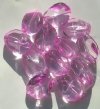 12 26x20mm Acrylic Hot Pink Oval Nuggets